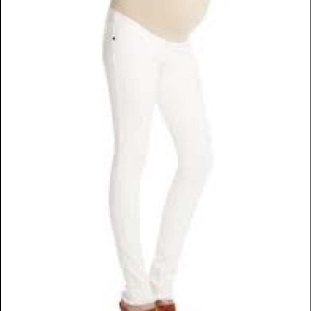 Jessica Simpson White Skinny Maternity Jeans